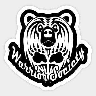 Warrior Society (Bear White) Sticker